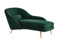 Chaise longue - Metallo-Velluto - 190 x 86 x 90 cm - Verde bosco-Oro - Stile contemporaneo