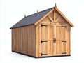 Casetta da giardino - Legno-Metallo - 250 x 180 x 240 cm - Marrone naturale-Antracite - Stile rustico
