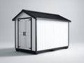 Casetta da giardino - Resina - 245 x 160 x 215 cm - Bianco-Nero - Stile moderno