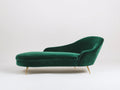 Chaise longue - Metallo-Velluto - 192 x 84 x 87 cm - Verde smeraldo-Oro - Stile contemporaneo